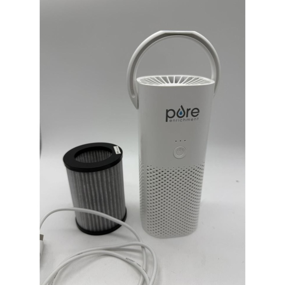 Pure Enrichment PureZone Mini Portable Air Purifier True HEPA White USB Travel